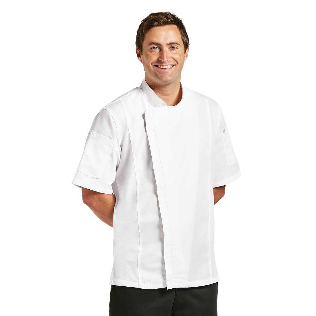 Chef Works Springfield Zipper Mens Chefs Jacket White M B471-M