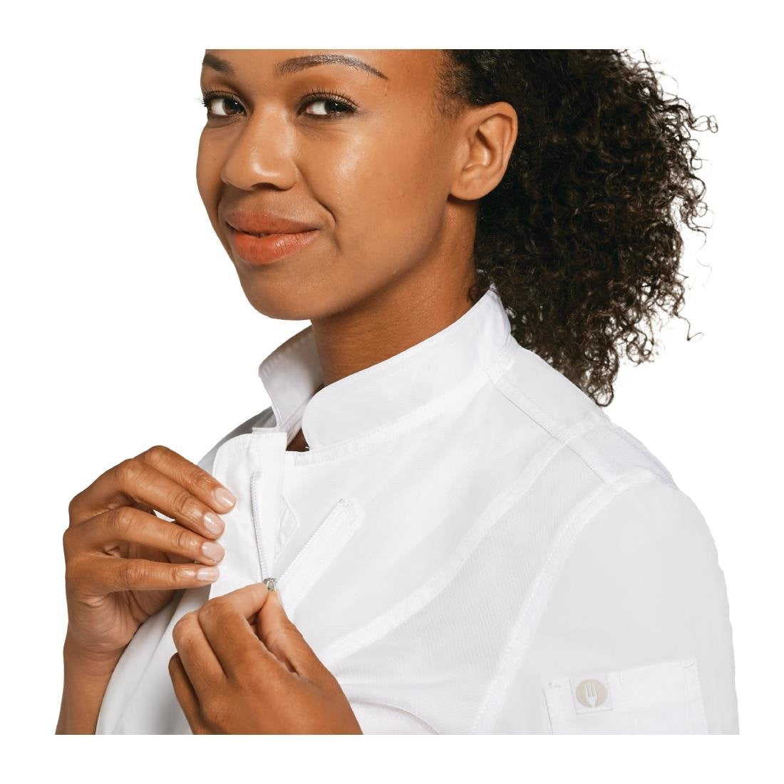 Chef Works Springfield Zipper Mens Chefs Jacket White XL B471-XL