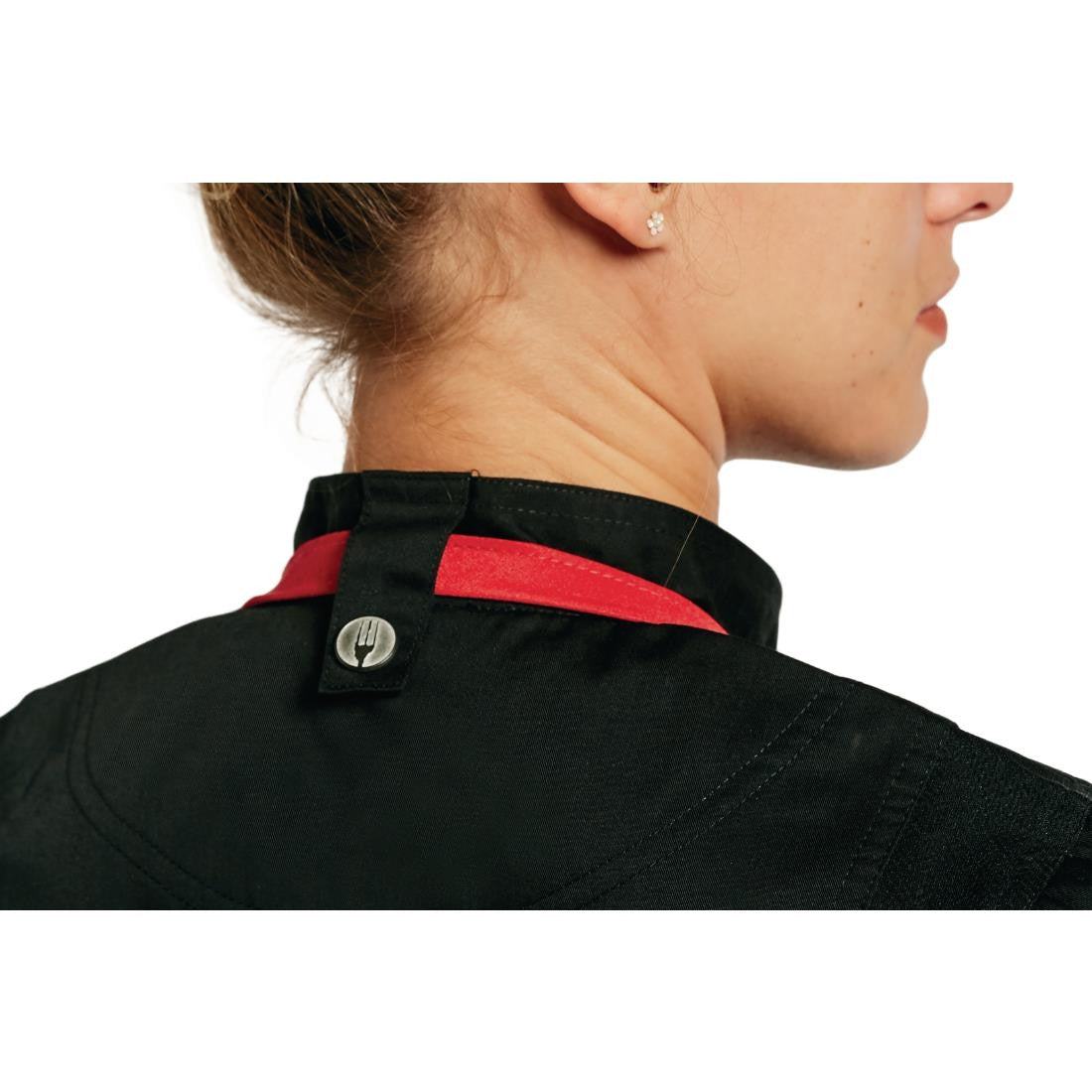 Chef Works Springfield Zipper Mens Chefs Jacket Black XL B472-XL