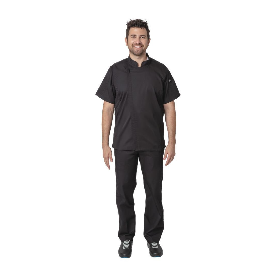 Chef Works Springfield Zipper Mens Chefs Jacket Black M B472-M