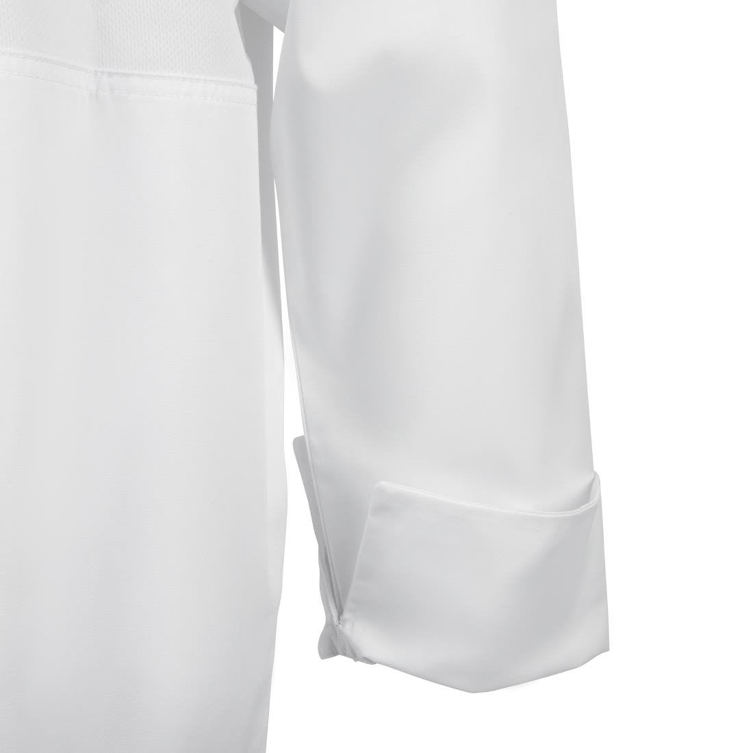 Chef Works Calgary Long Sleeve Cool Vent Unisex Chefs Jacket White S B649-S