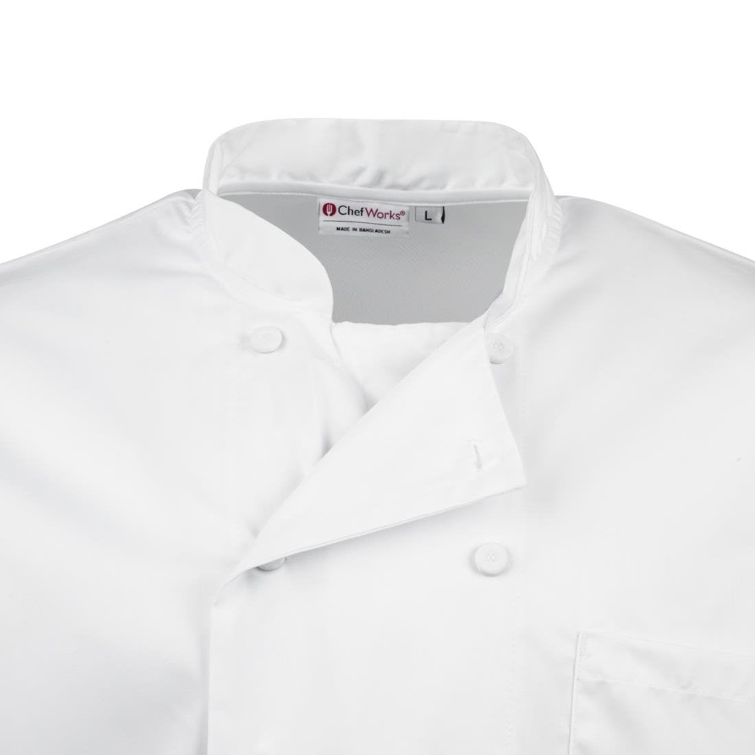 Chef Works Calgary Long Sleeve Cool Vent Unisex Chefs Jacket White S B649-S