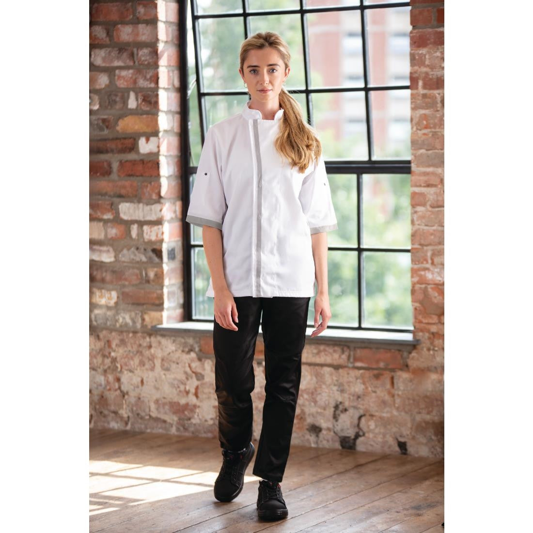 Southside Unisex Chefs Jacket Short Sleeve White 2XL B998-XXL