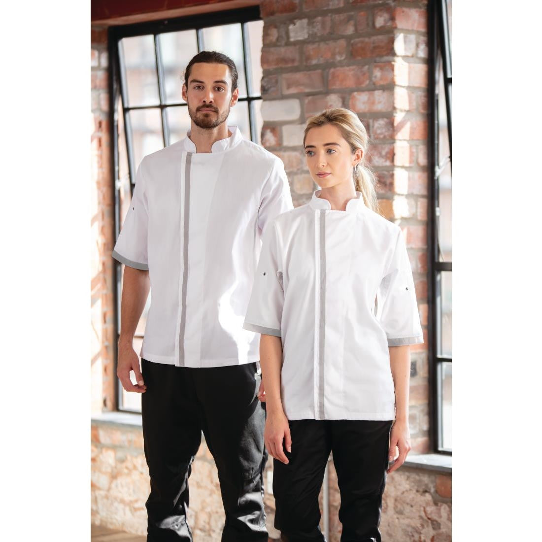 Southside Unisex Chefs Jacket Short Sleeve White XS B998-XS