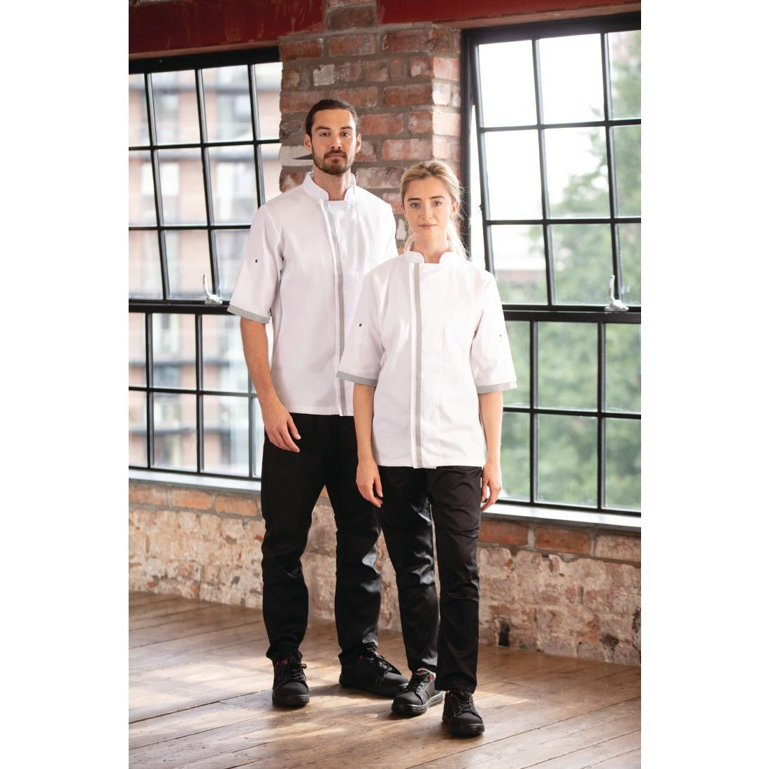 Southside Unisex Chefs Jacket Short Sleeve White XS B998-XS