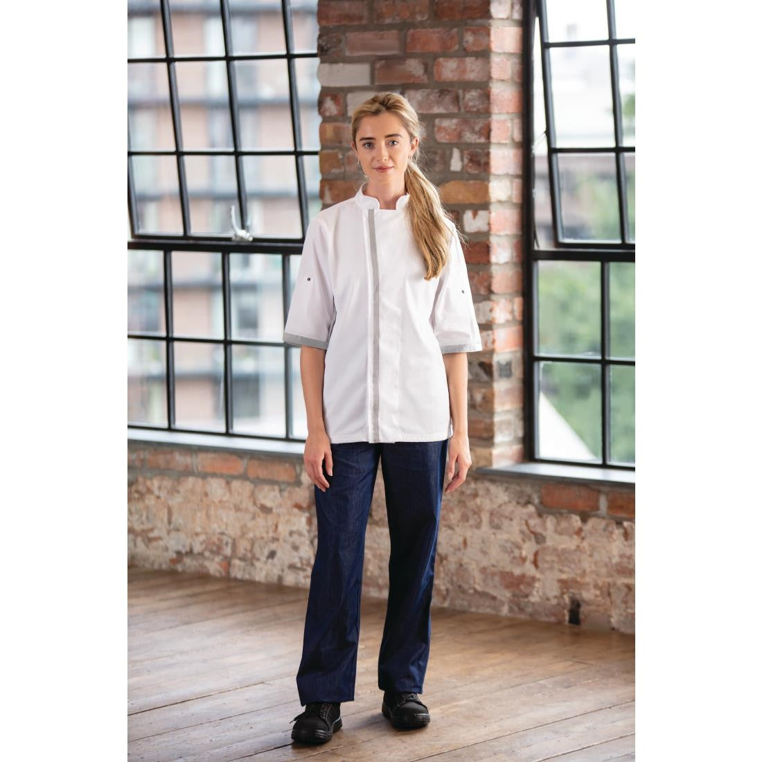 Southside Unisex Chefs Jacket Short Sleeve White XS B998-XS