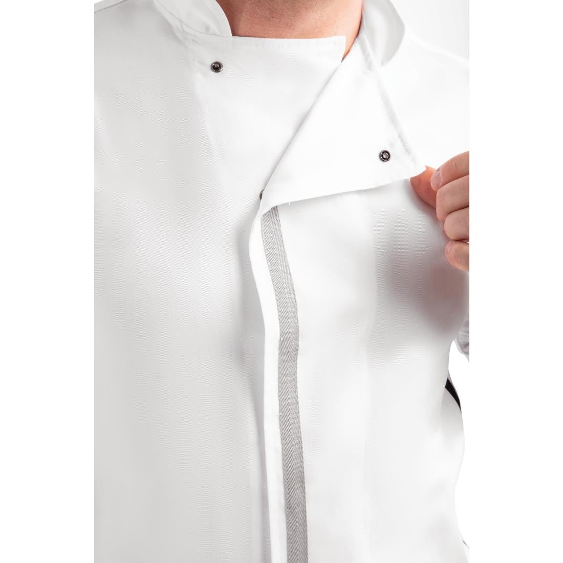 Southside Unisex Chefs Jacket Short Sleeve White 2XL B998-XXL
