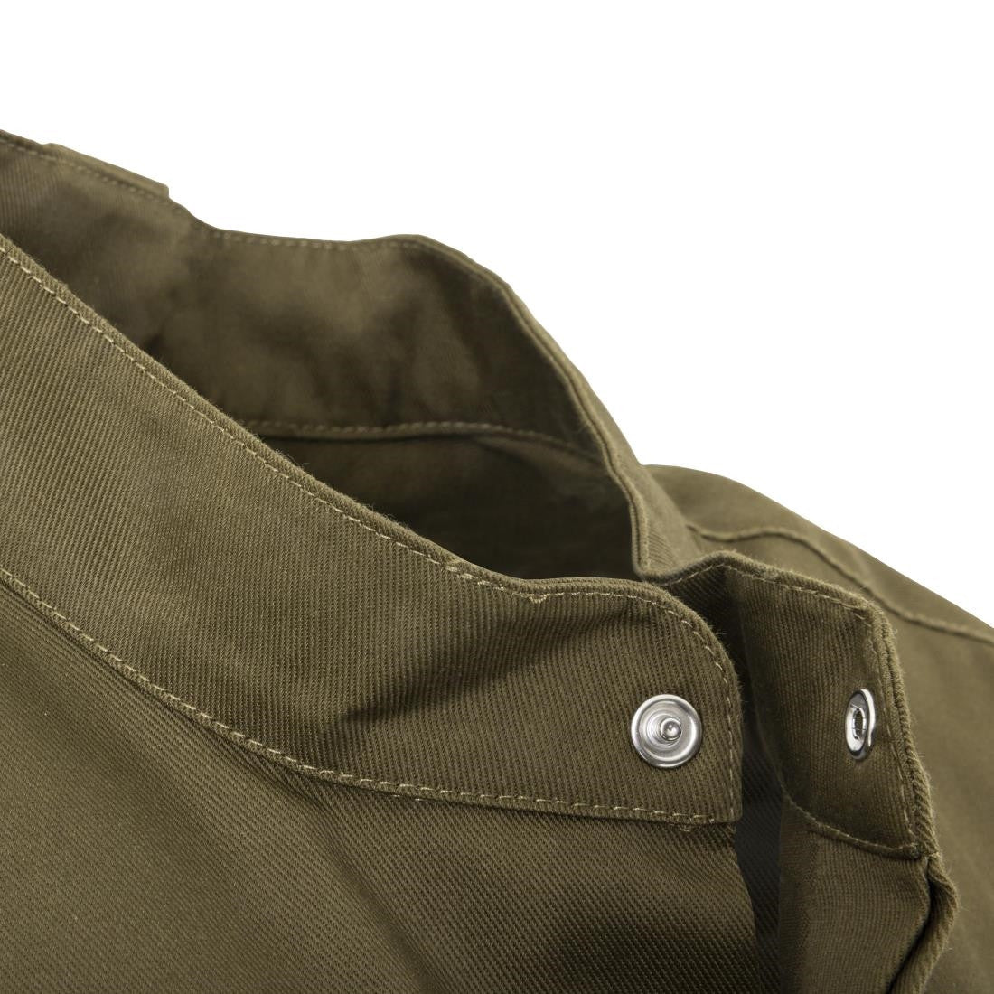 Southside Band Collar Chef Jacket Khaki Size L BA001-L