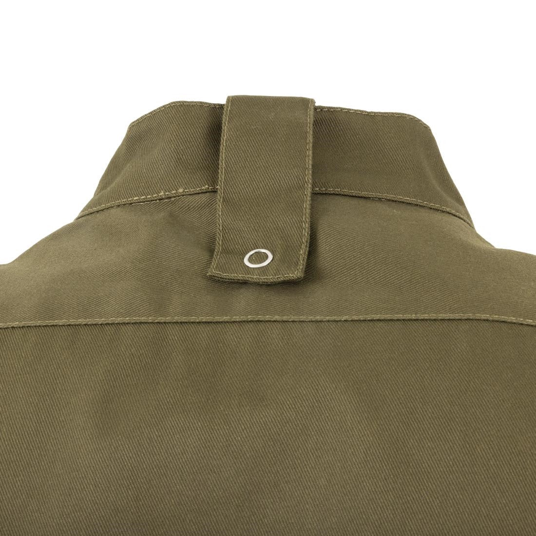 Southside Band Collar Chef Jacket Khaki Size S BA001-S
