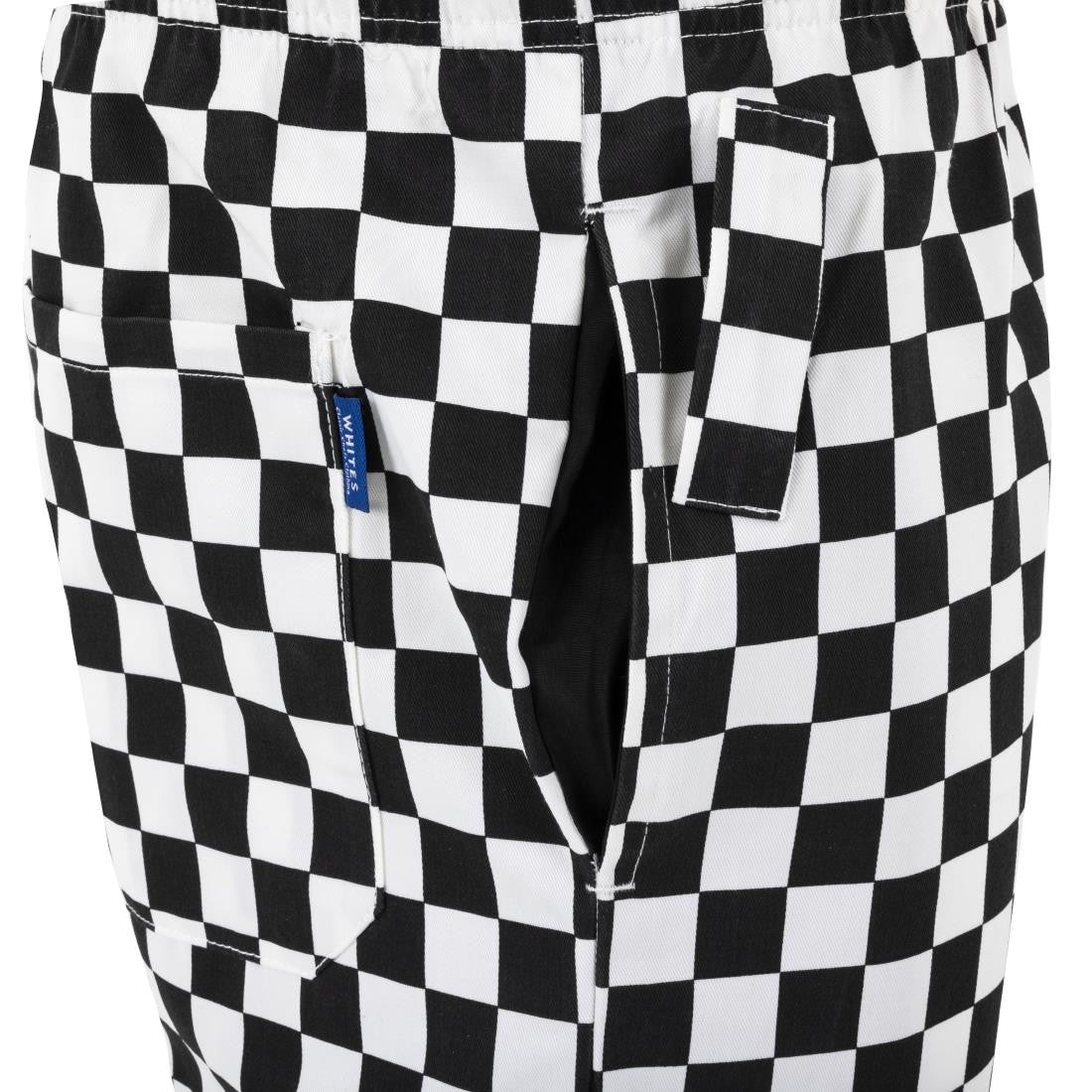 Whites Unisex Vegas Trousers Big Black & White Check Size M BA002-M