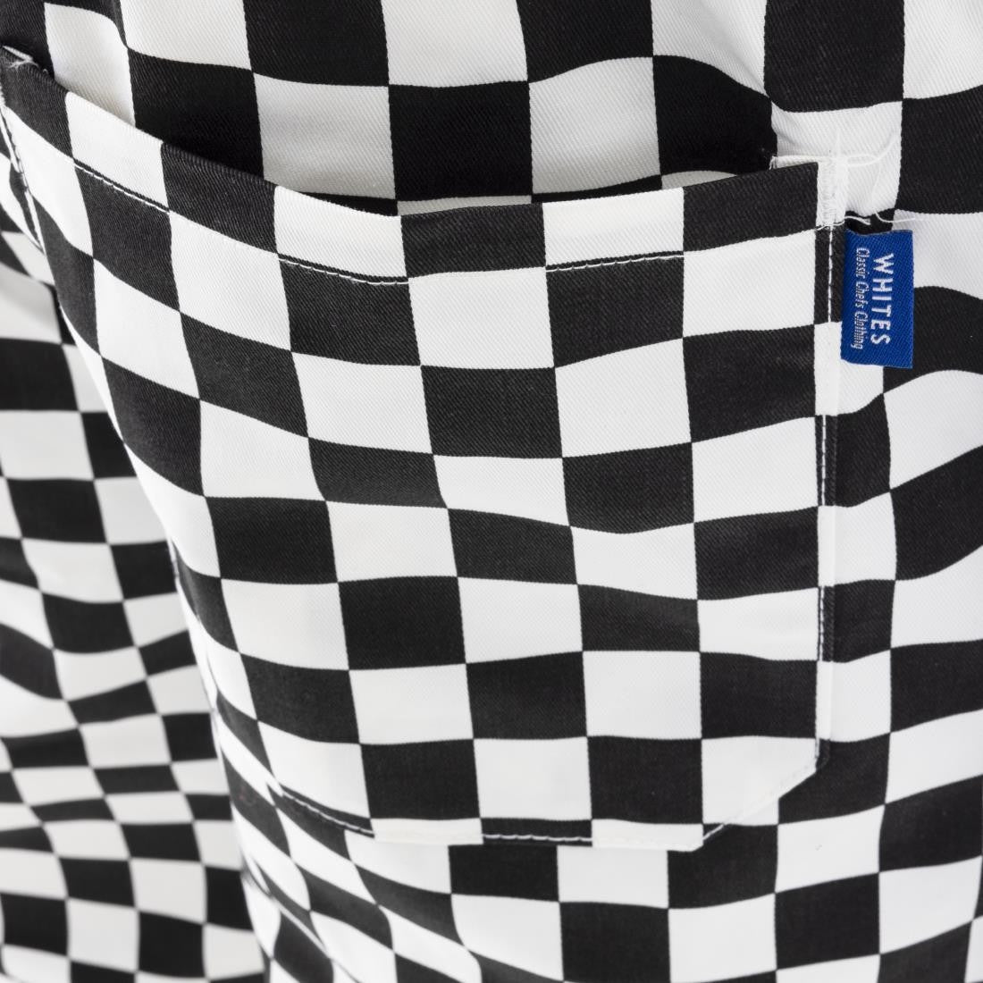 Whites Unisex Vegas Trousers Big Black & White Check Size M BA002-M