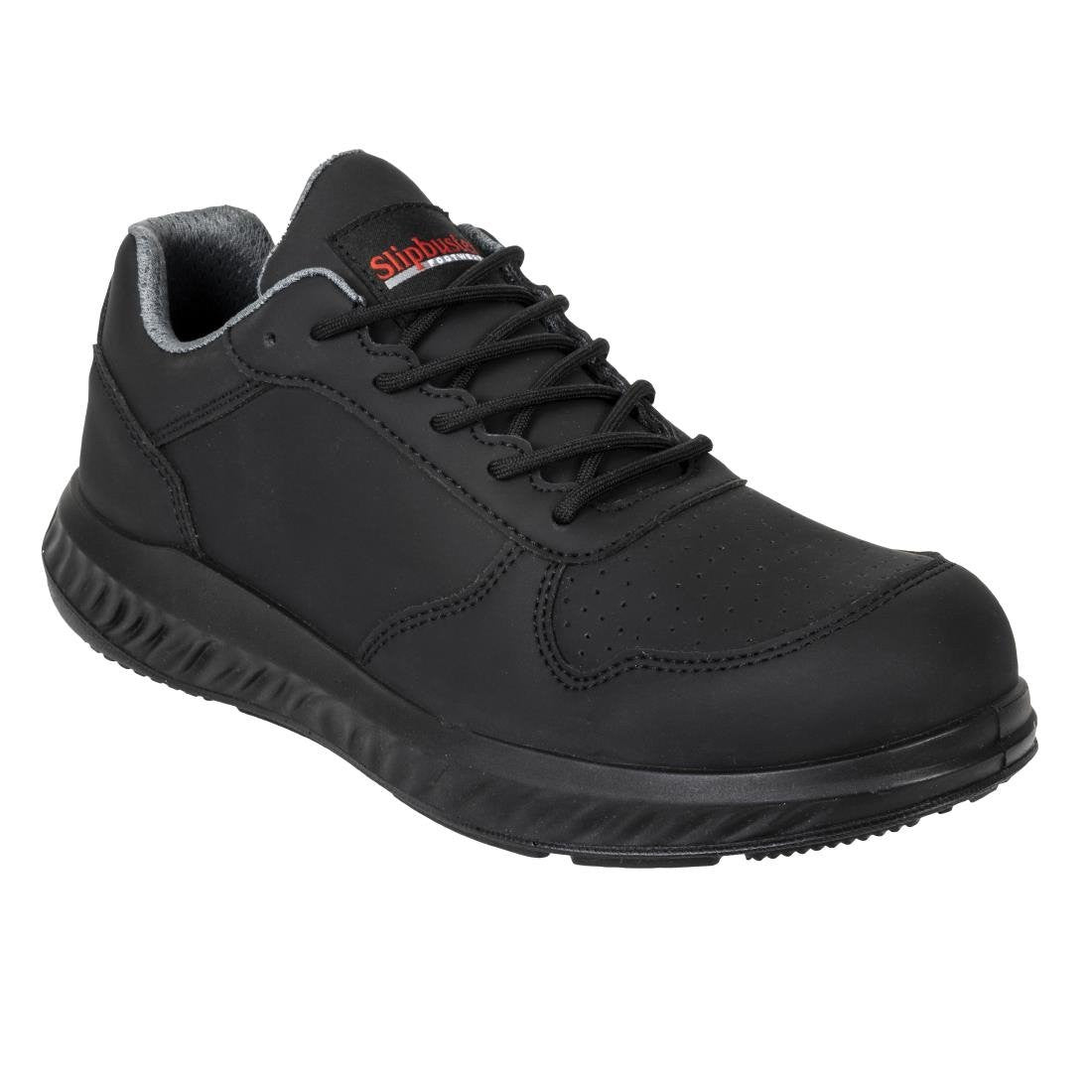 Slipbuster Recycled Microfibre Trainers Matte Black 44 BA063-44