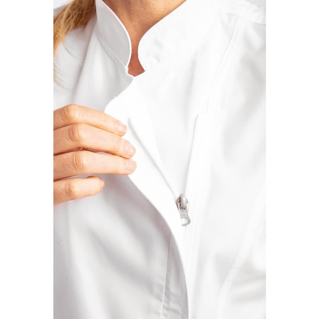 Chef Works Womens Springfield Zip Chefs Jacket White L BB052-L