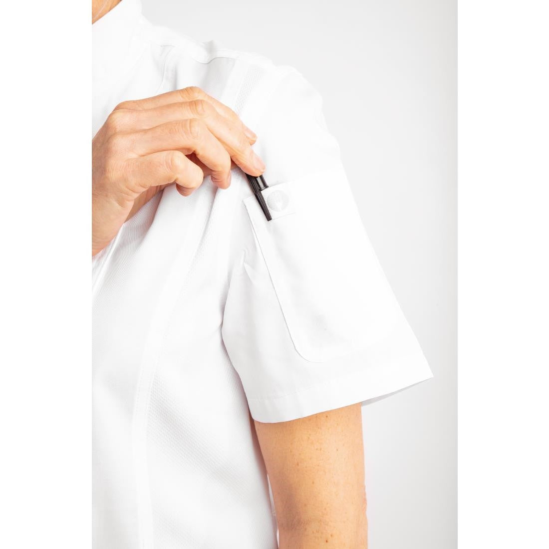 Chef Works Womens Springfield Zip Chefs Jacket White L BB052-L