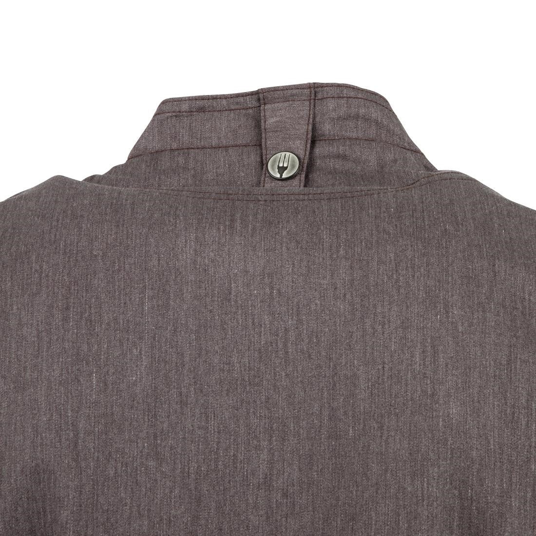 Chef Works Hartford Lightweight L/S Zipper Coat Graphite Size M BB263-M