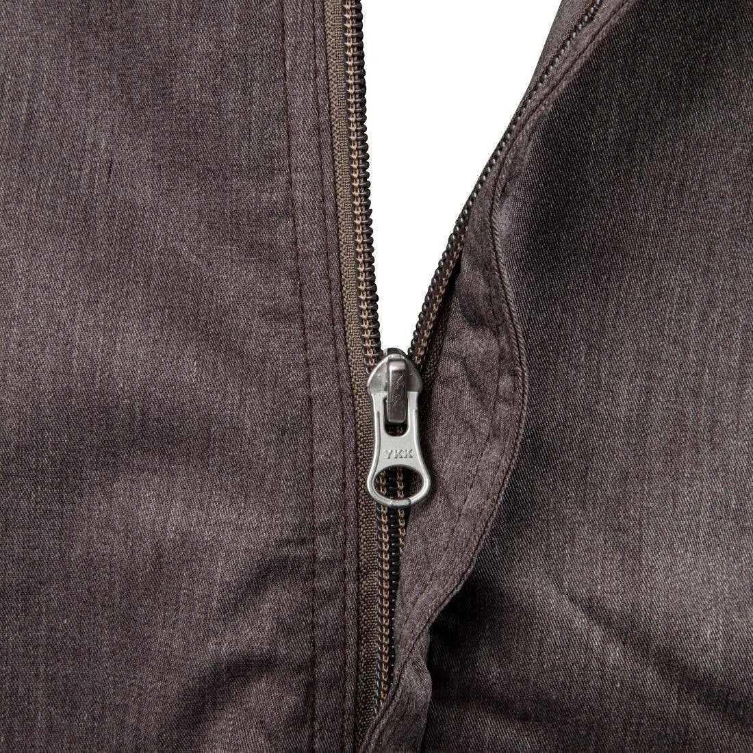 Chef Works Hartford Lightweight L/S Zipper Coat Graphite Size M BB263-M