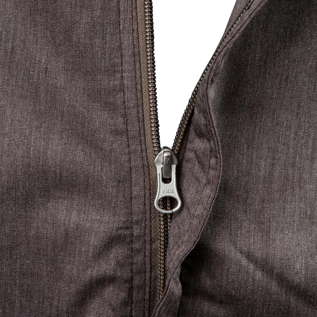 Chef Works Hartford Lightweight L/S Zipper Coat Graphite Size L BB263-L