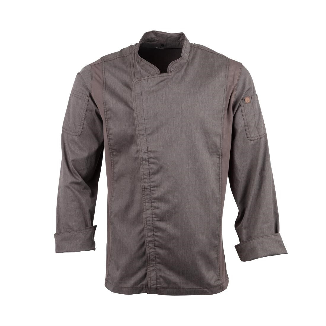 Chef Works Hartford Lightweight L/S Zipper Coat Graphite Size XL BB263-XL