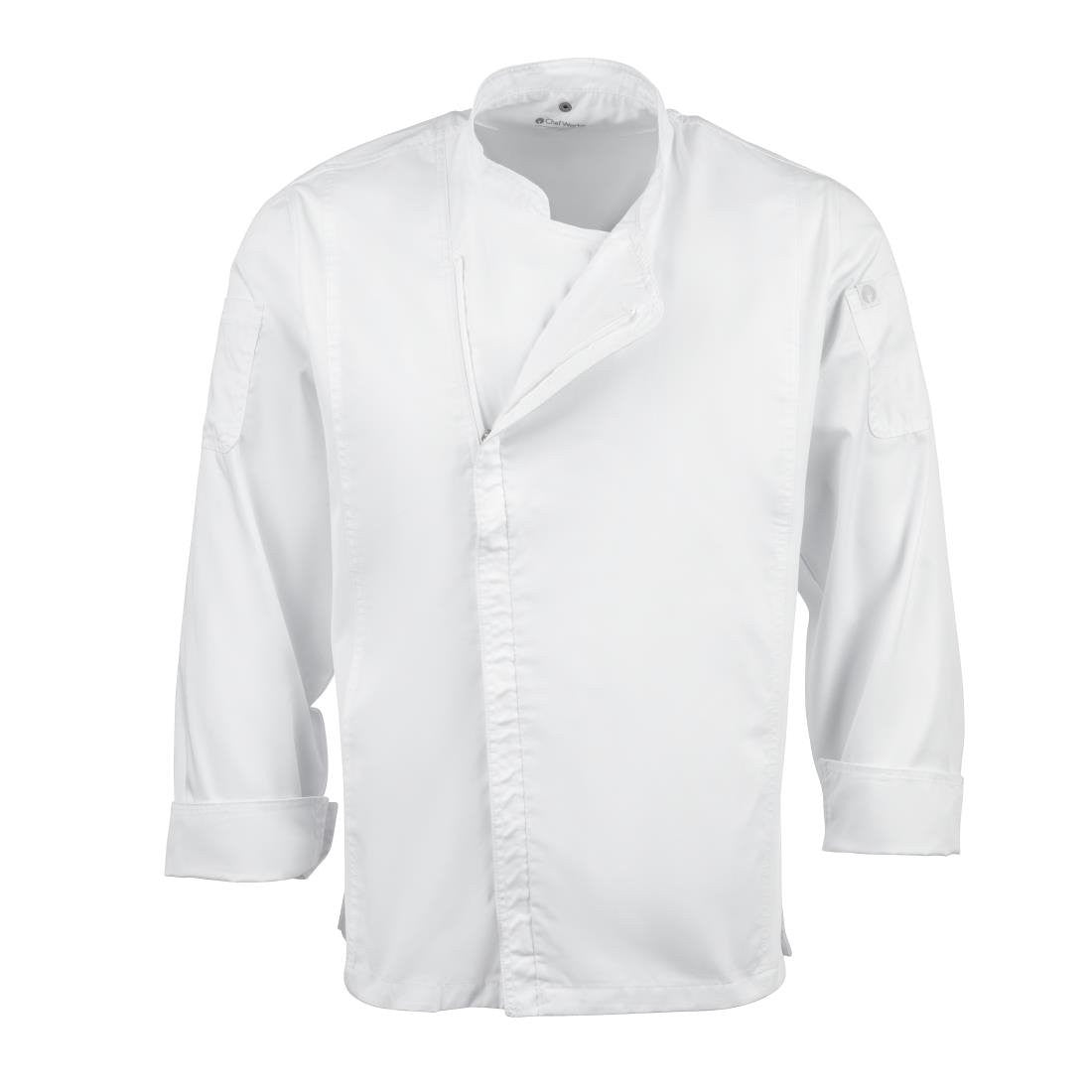 Chef Works Unisex Hartford Lightweight Chef Jacket White Size S BB264-S