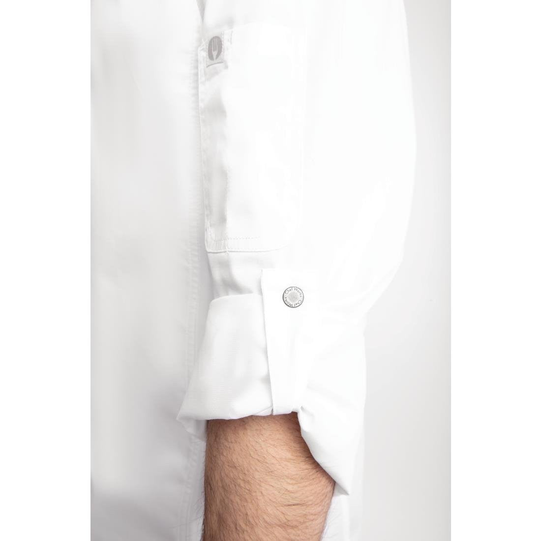 Chef Works Unisex Hartford Lightweight Chef Jacket White Size M BB264-M