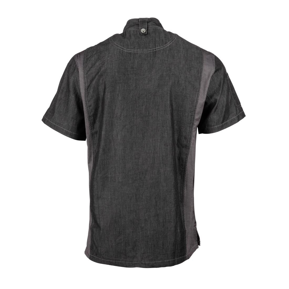 Chef Works Urban Delancey Short Sleeve Denim Chefs Jacket Size M BB270-M