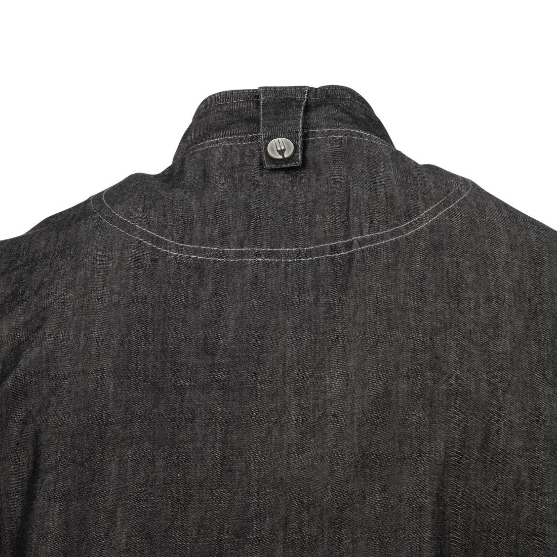 Chef Works Urban Delancey Short Sleeve Denim Chefs Jacket Size M BB270-M