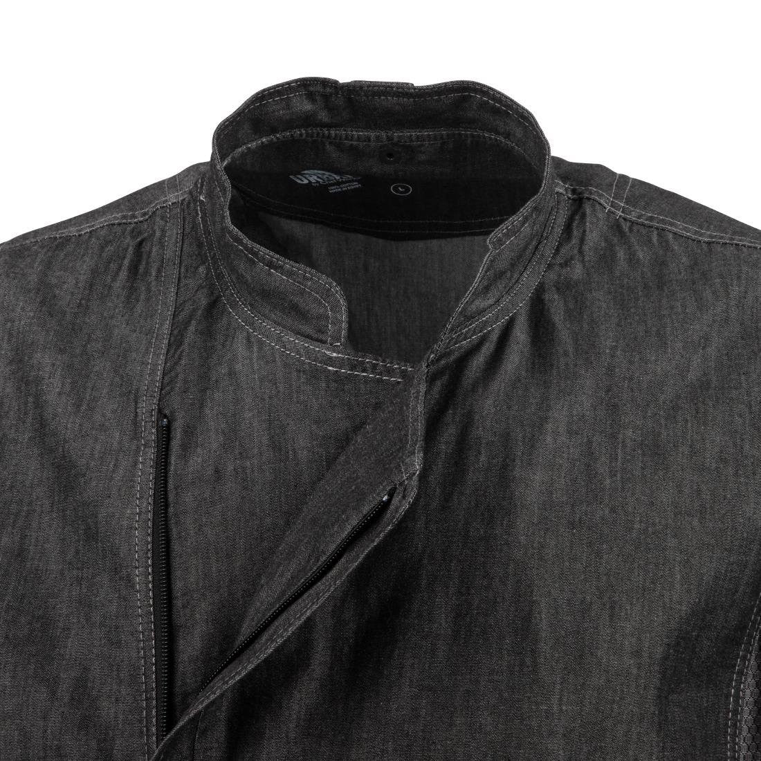 Chef Works Urban Delancey Short Sleeve Denim Chefs Jacket Size S BB270-S