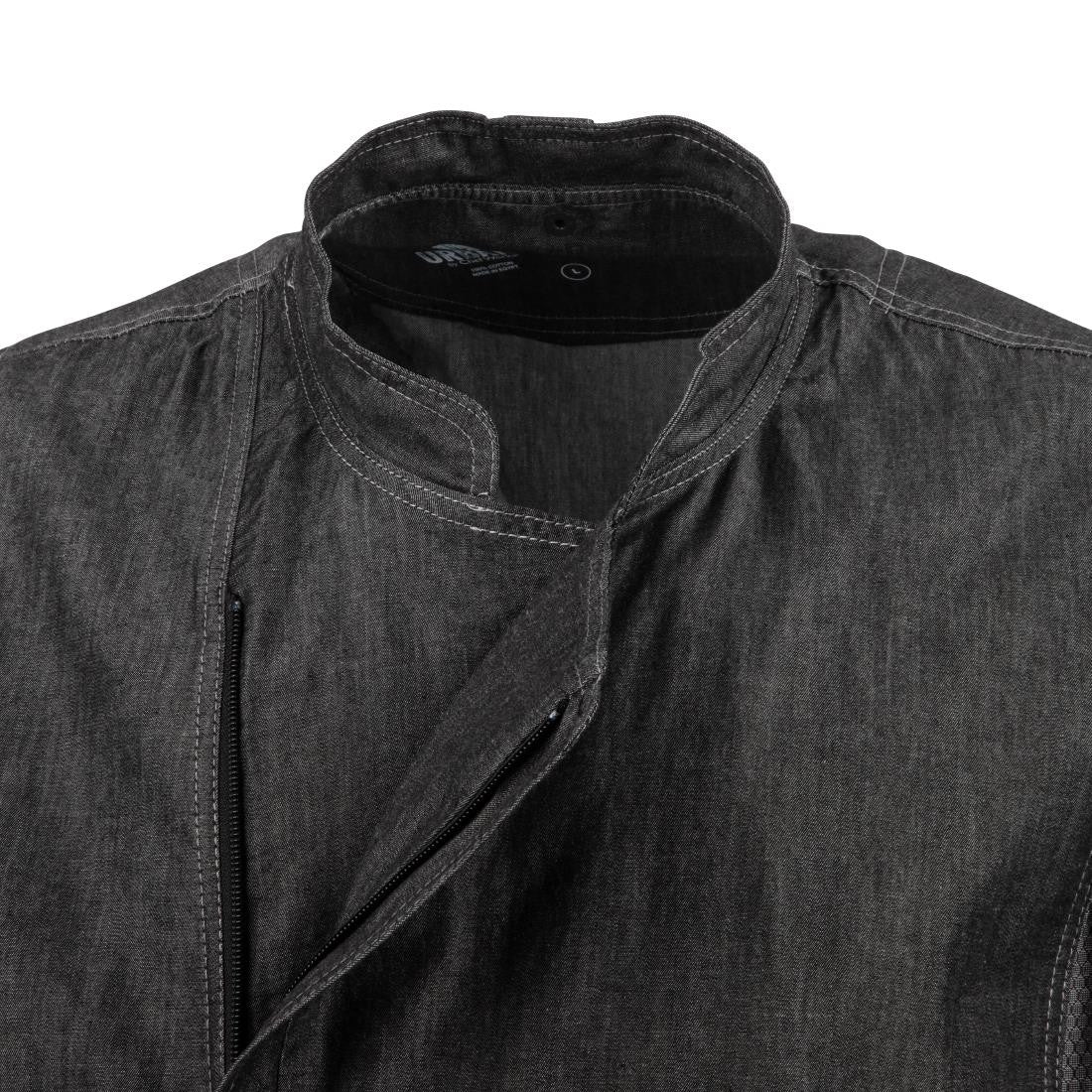 Chef Works Urban Delancey Short Sleeve Denim Chefs Jacket Size L BB270-L