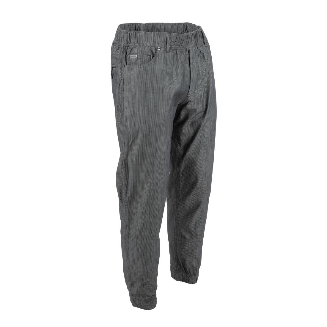 Chef Works Urban Jogger 257 Black and White Fine Stripe Size M BB300-M