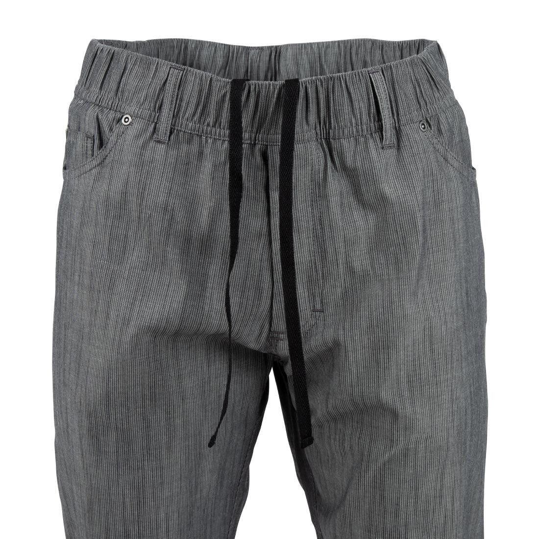 Chef Works Urban Jogger 257 Black and White Fine Stripe Size S BB300-S