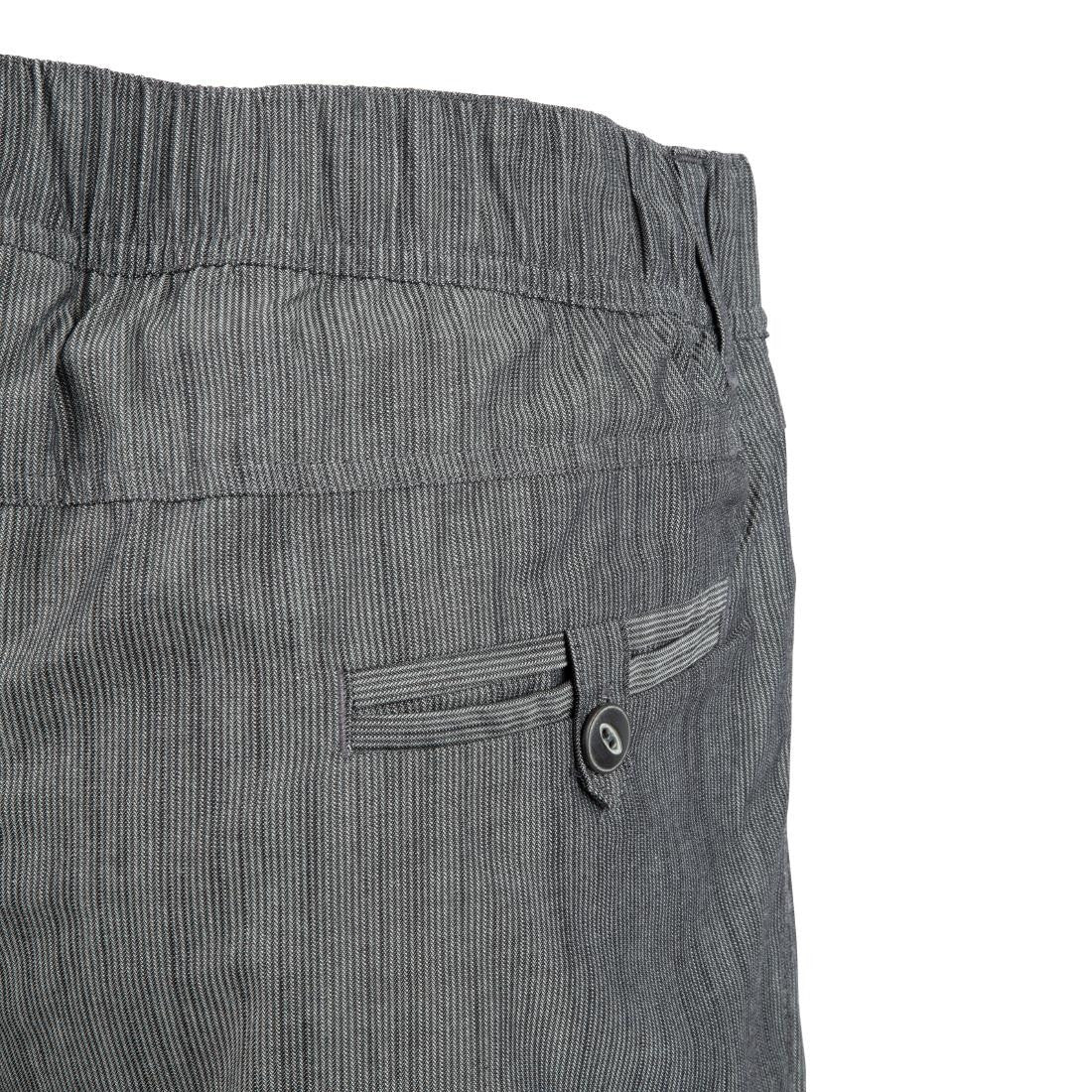 Chef Works Urban Jogger 257 Black and White Fine Stripe Size M BB300-M