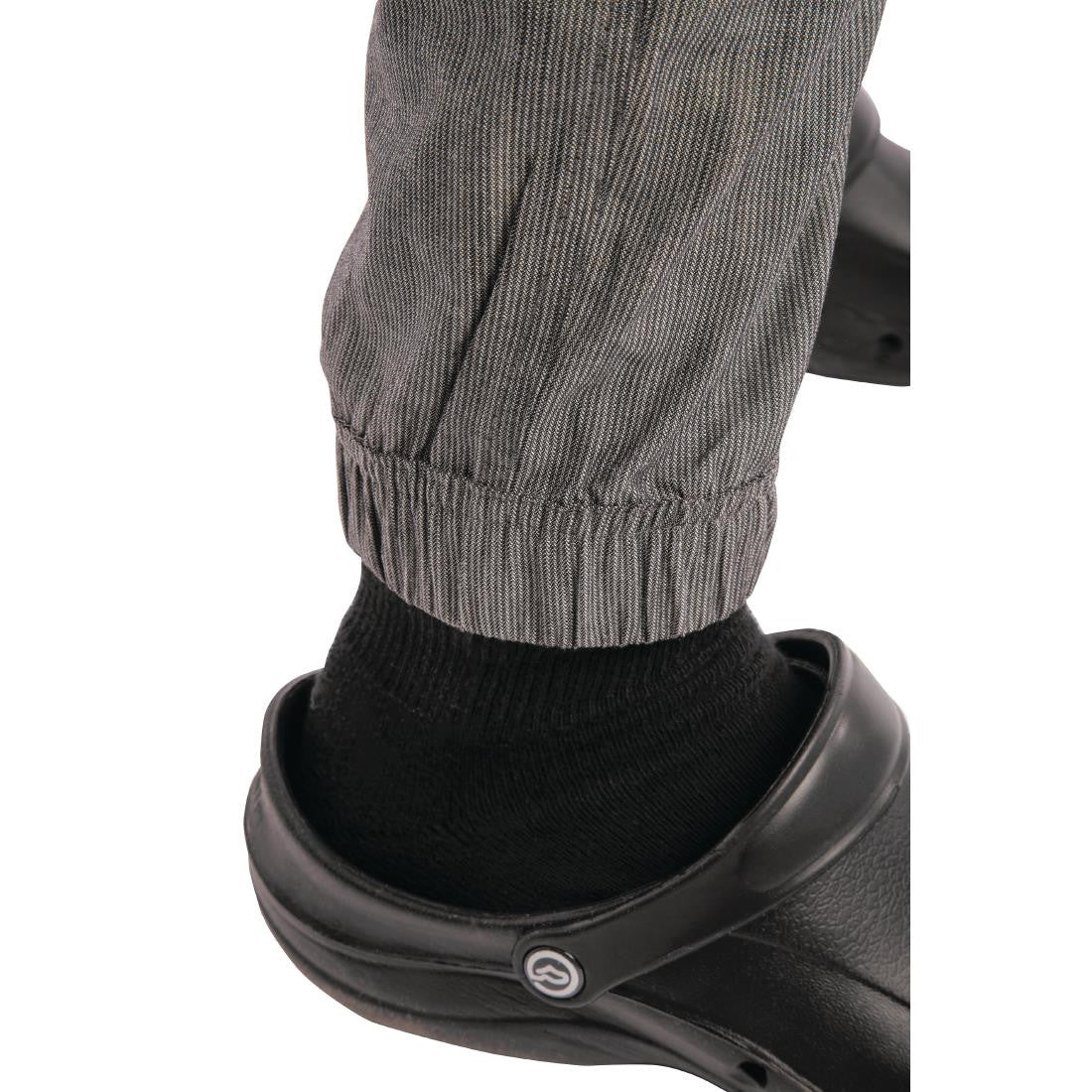 Chef Works Urban Jogger 257 Black and White Fine Stripe Size L BB300-L