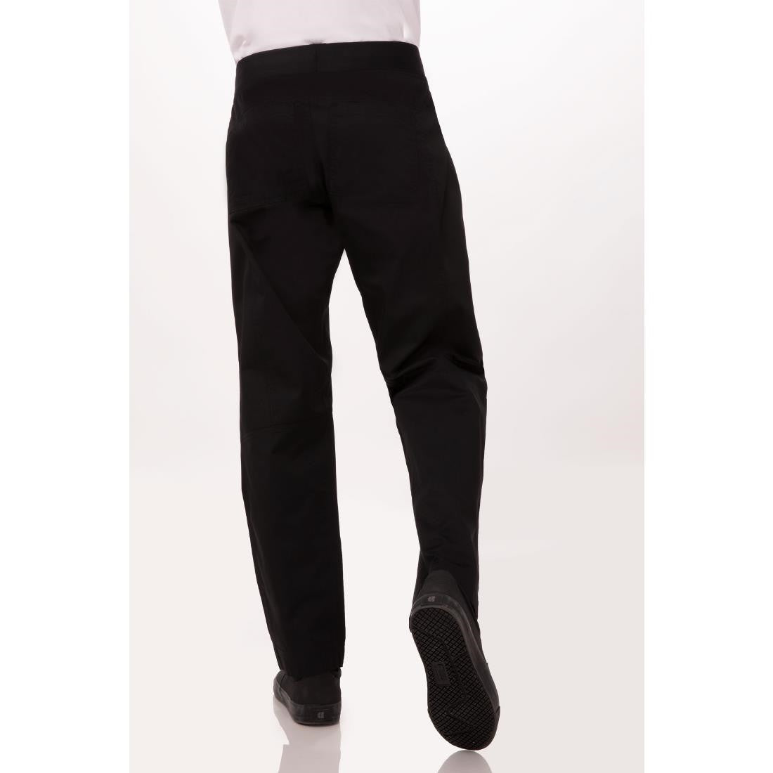 Chef Works Men's Lightweight Slim Trouser Black Size XXL BB301-XXL