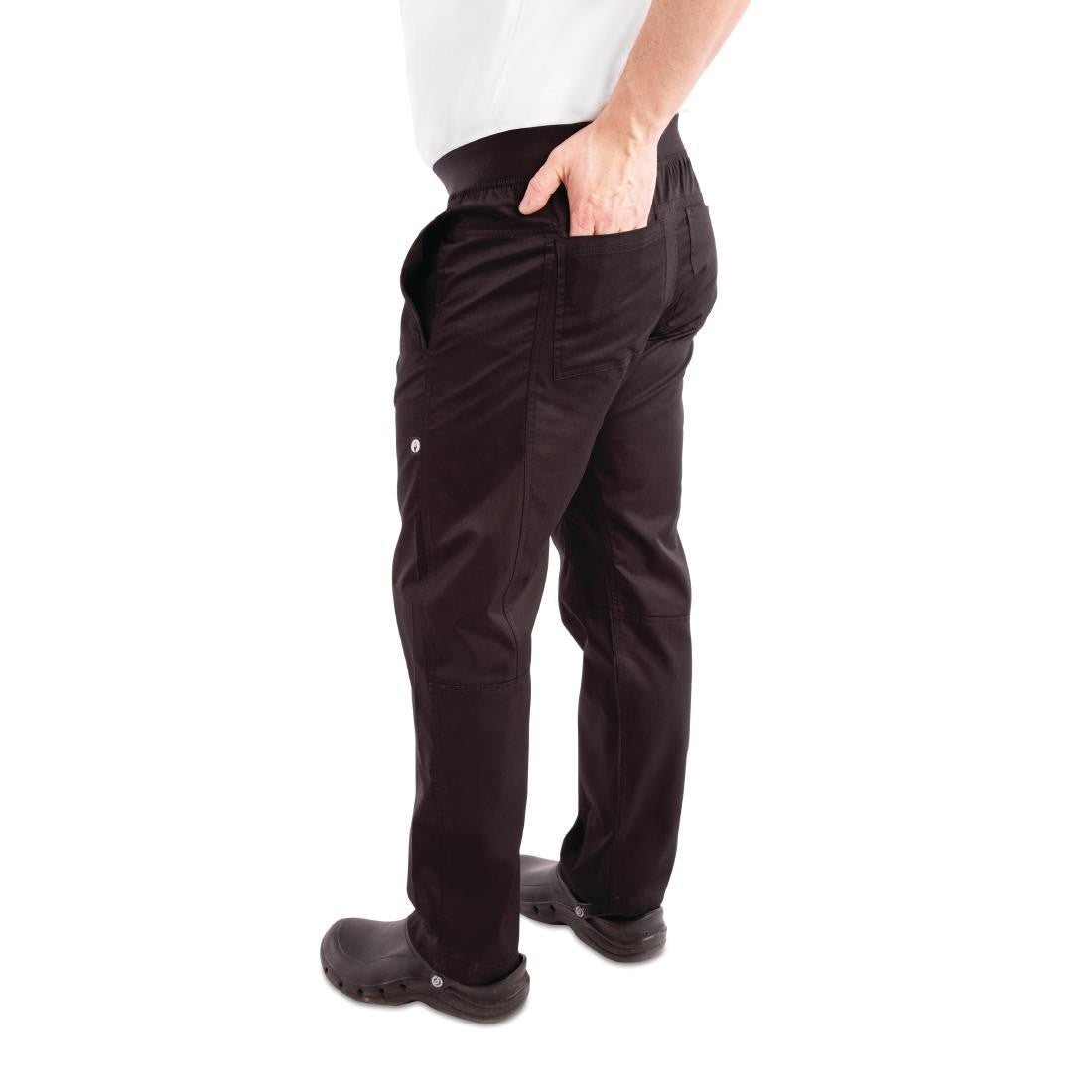 Chef Works Men's Lightweight Slim Trouser Black Size M BB301-M