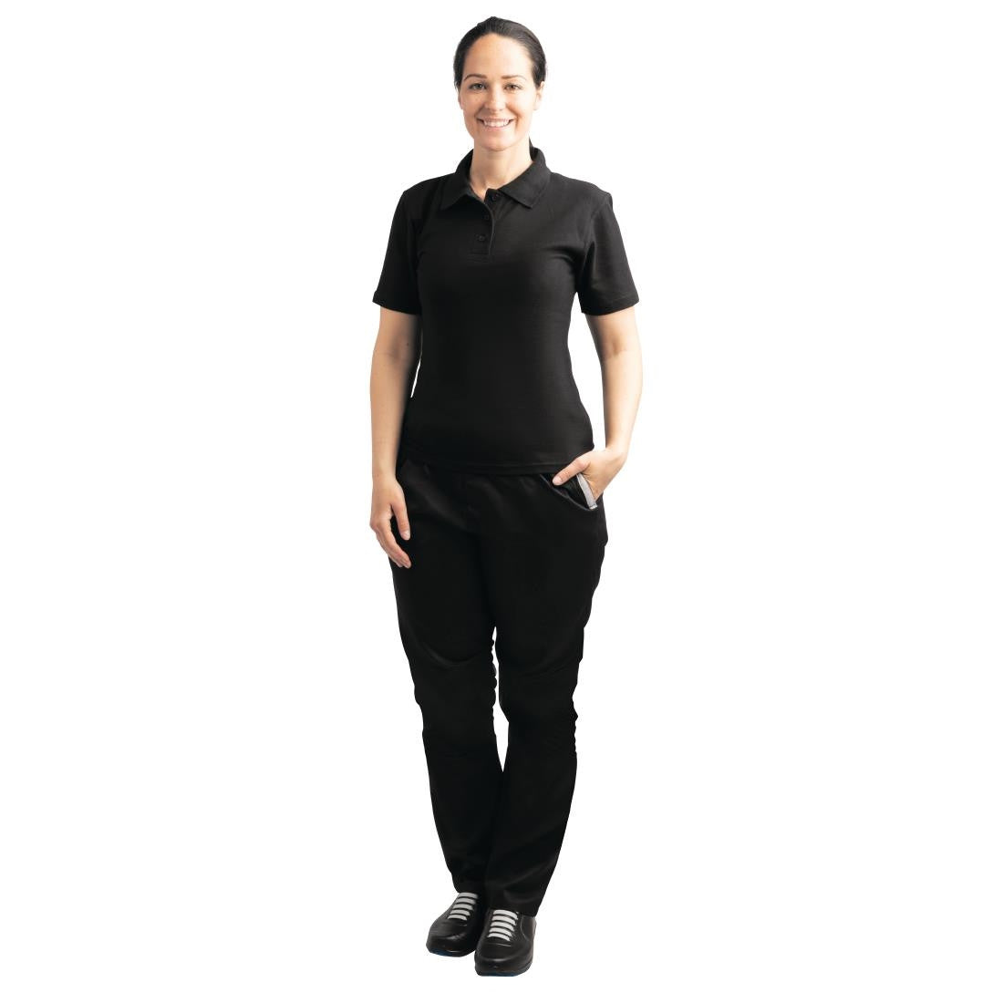 Ladies Polo Shirt Black M BB474-M