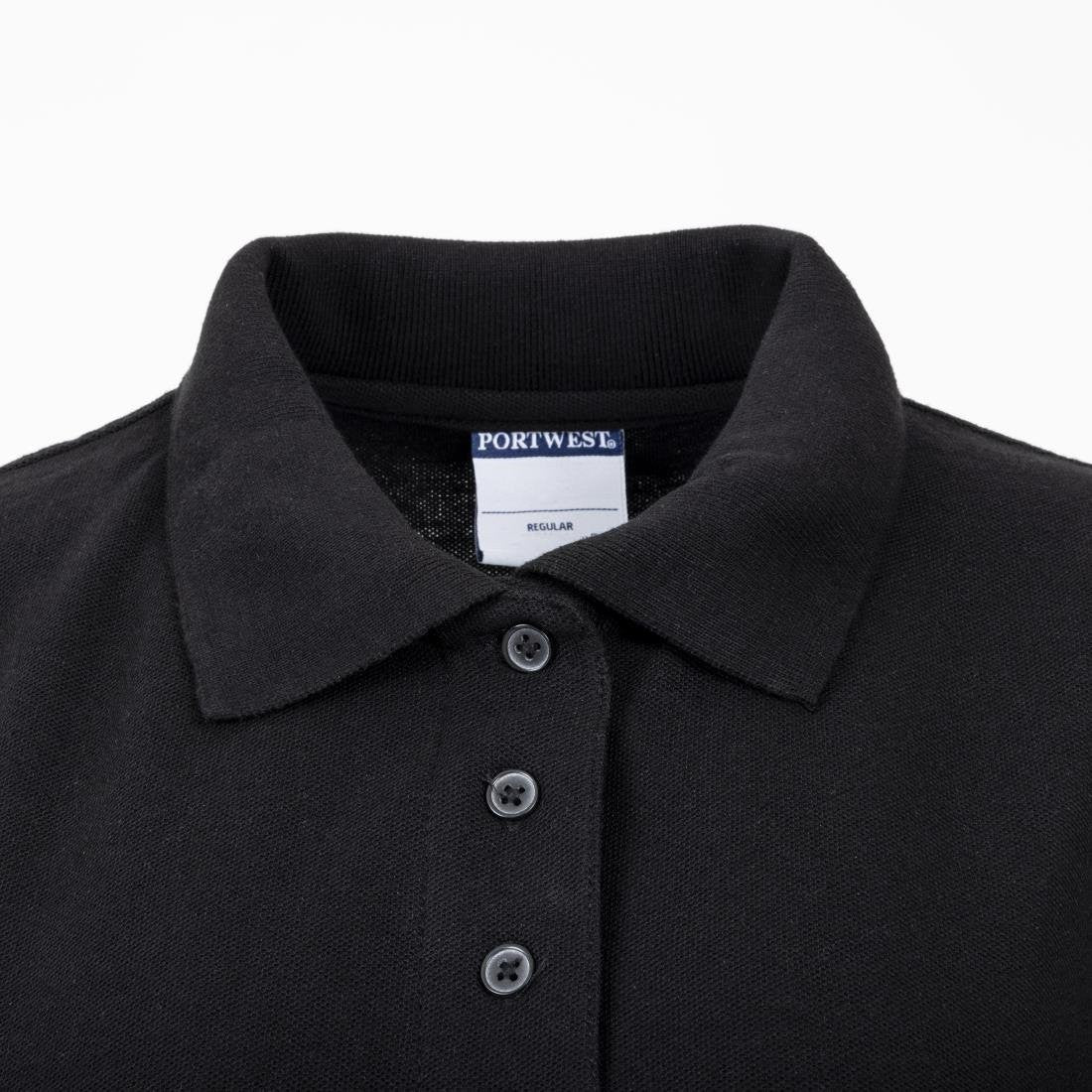 Ladies Polo Shirt Black XXL BB474-XXL
