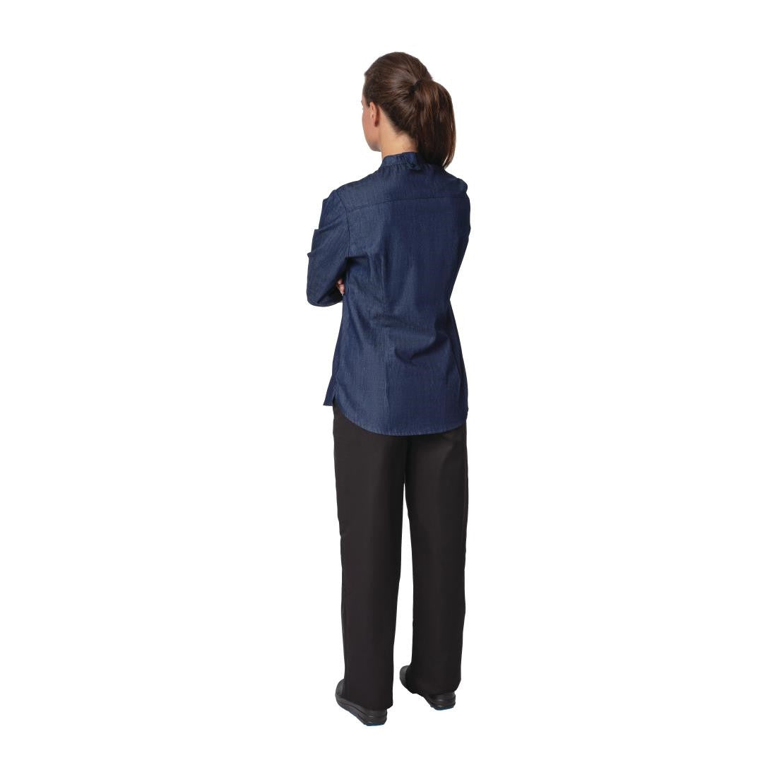 Southside NY Queens Womens Denim Lightweight Chefs Shirt Size XL BA003-XL