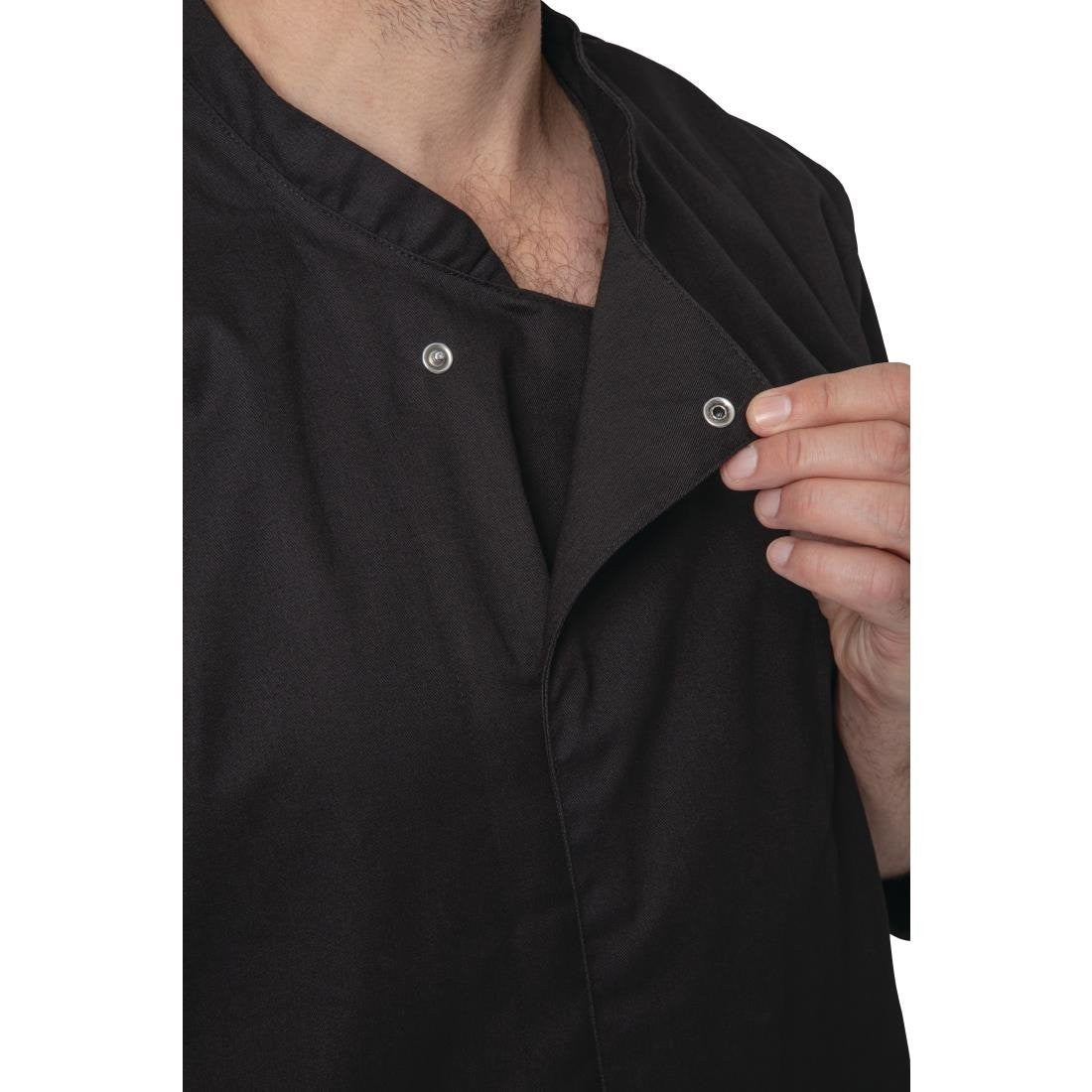 Whites Unisex Atlanta Chef Jacket Black Teflon Size XL BB577-XL