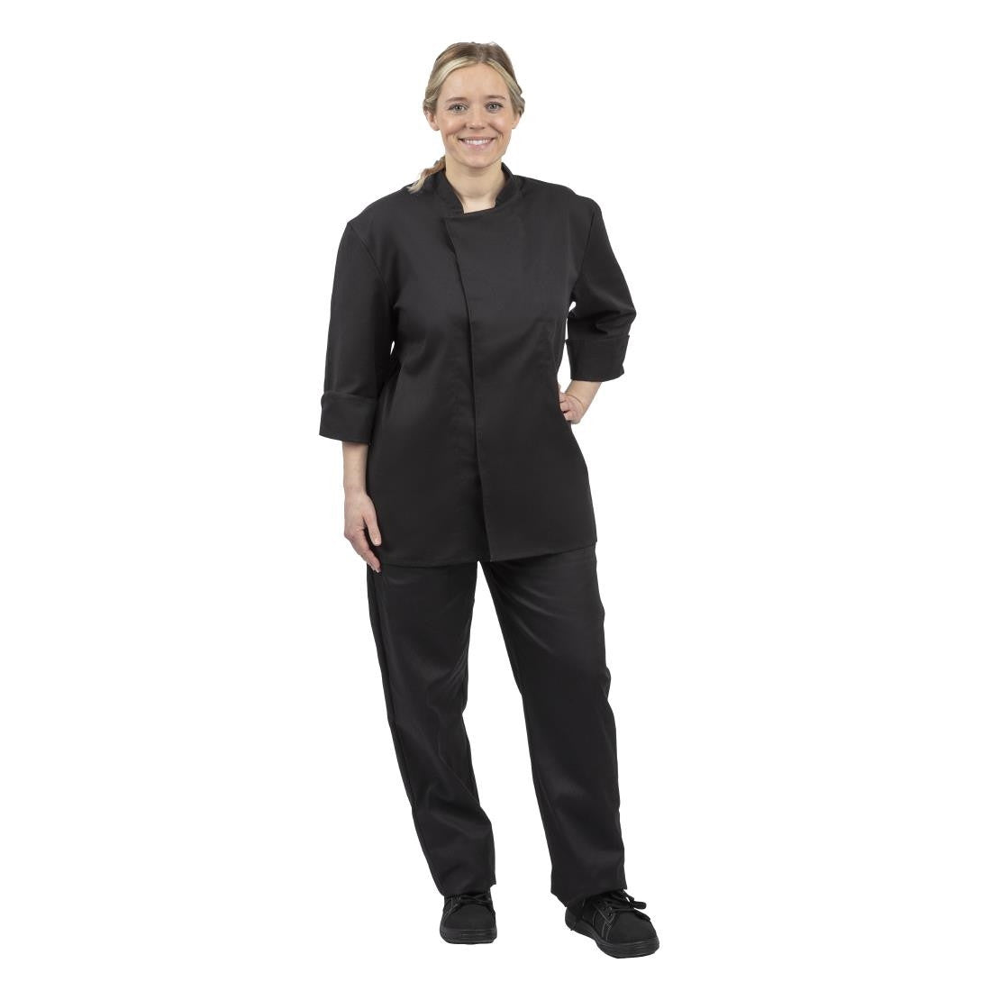Whites Unisex Atlanta Chef Jacket Black Teflon Size M BB577-M