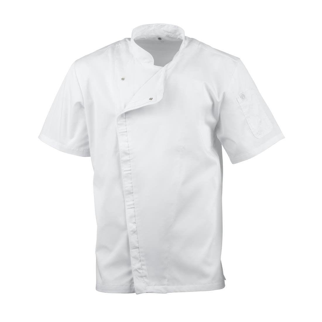Chef Works Cannes Short Sleeve Chefs Jacket Size XL BB669-XL