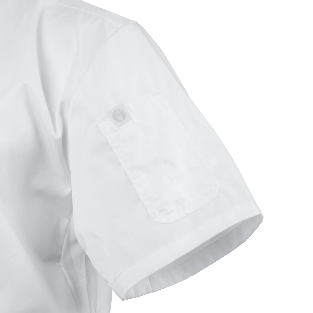 Chef Works Cannes Short Sleeve Chefs Jacket Size XL BB669-XL