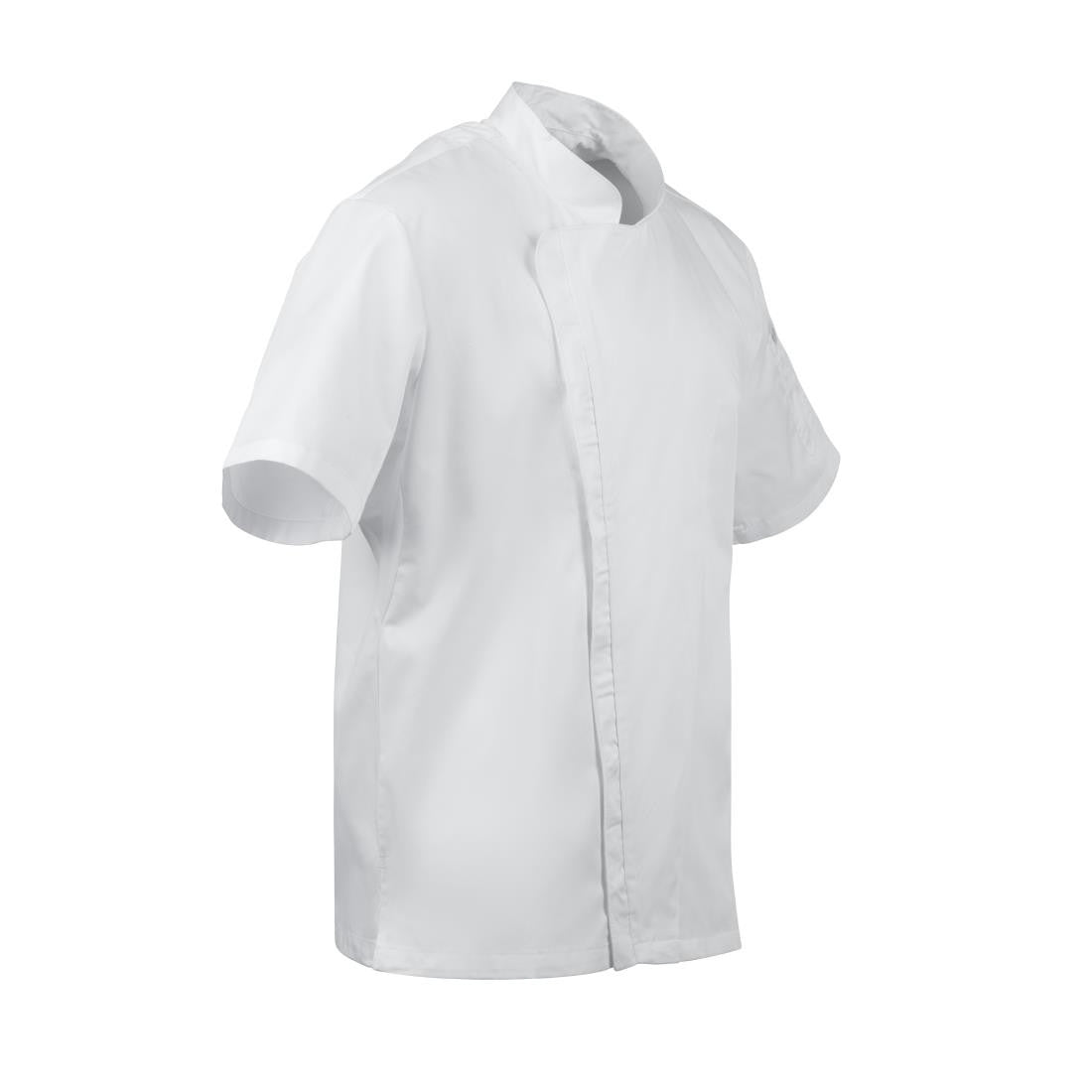 Chef Works Cannes Short Sleeve Chefs Jacket Size L BB669-L