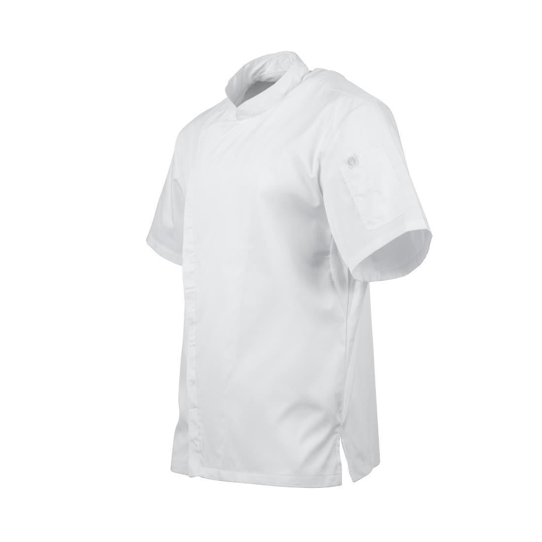 Chef Works Cannes Short Sleeve Chefs Jacket Size L BB669-L