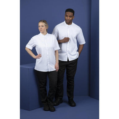 Southside Band Collar Chefs Jacket White Size S BB702-S