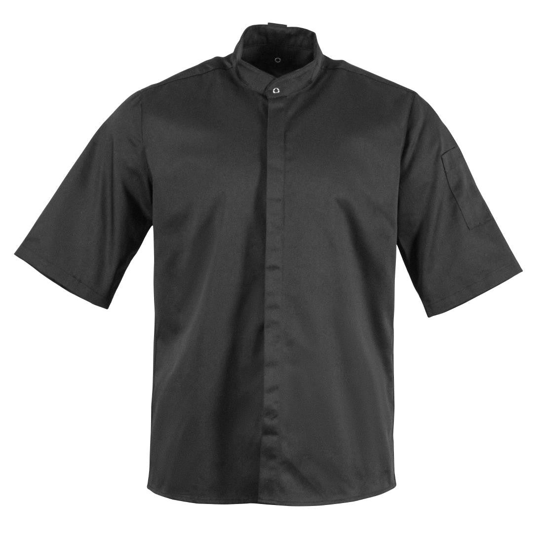 Southside Band Collar Chefs Jacket Black Size S BB711-S