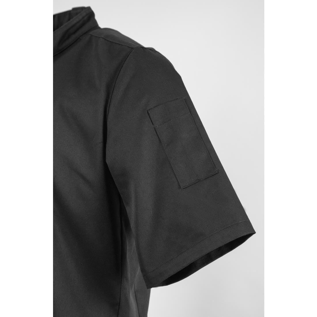 Southside Band Collar Chefs Jacket Black Size S BB711-S