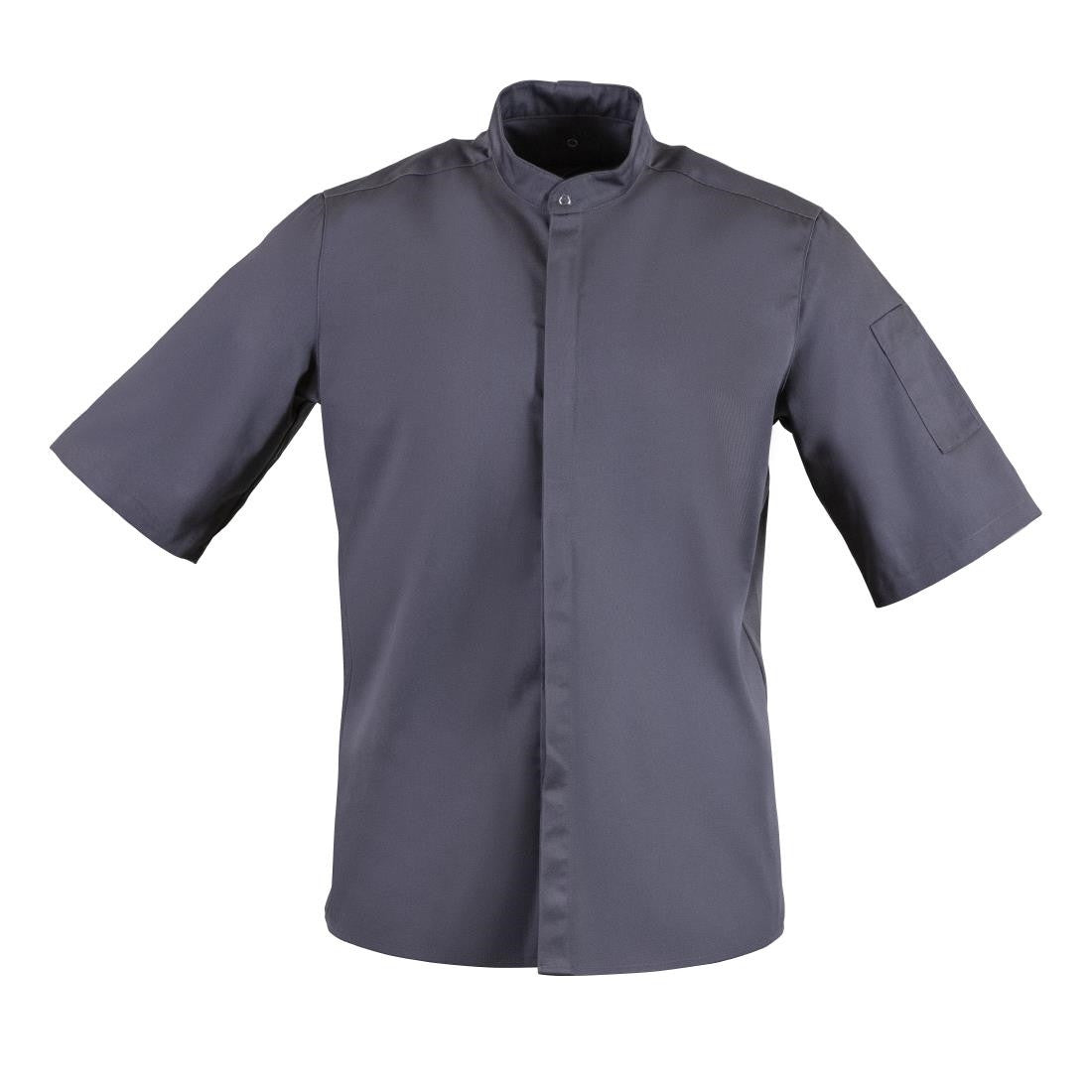 Southside Band Collar Chefs Jacket Charcoal Size S BB712-S