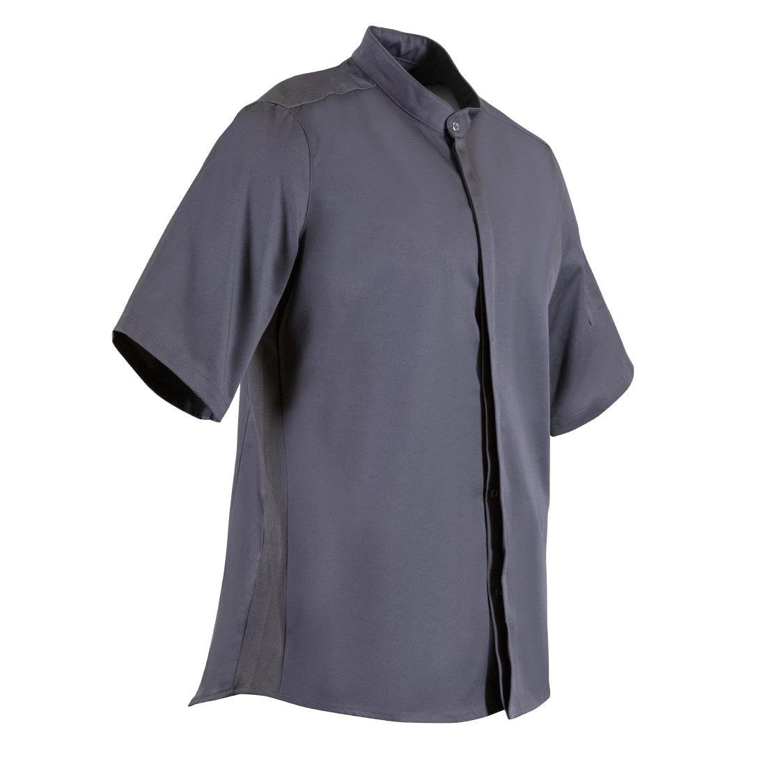Southside Band Collar Chefs Jacket Charcoal Size XL BB712-XL