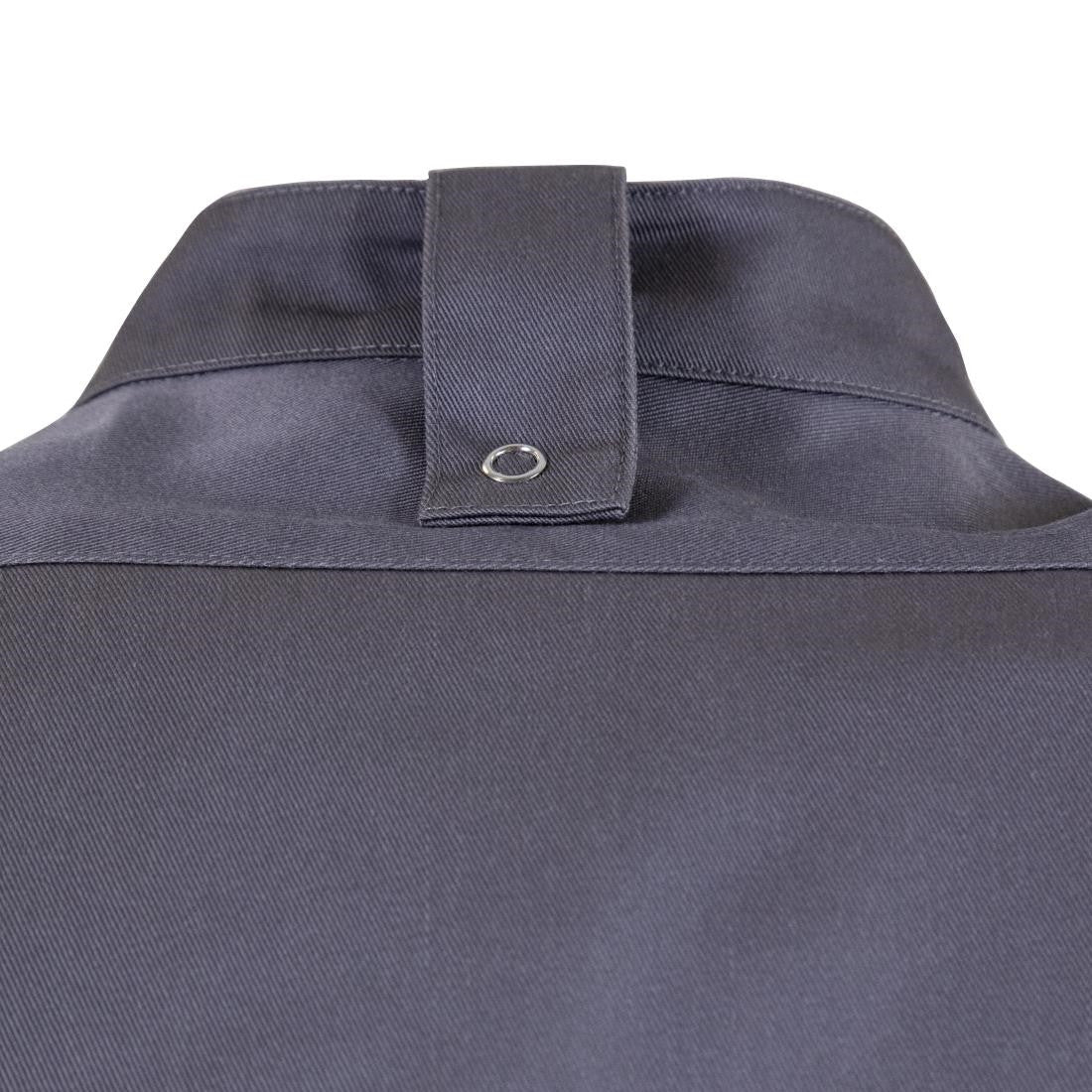 Southside Band Collar Chefs Jacket Charcoal Size XL BB712-XL