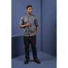 Southside Band Collar Chefs Jacket Charcoal Size L BB712-L